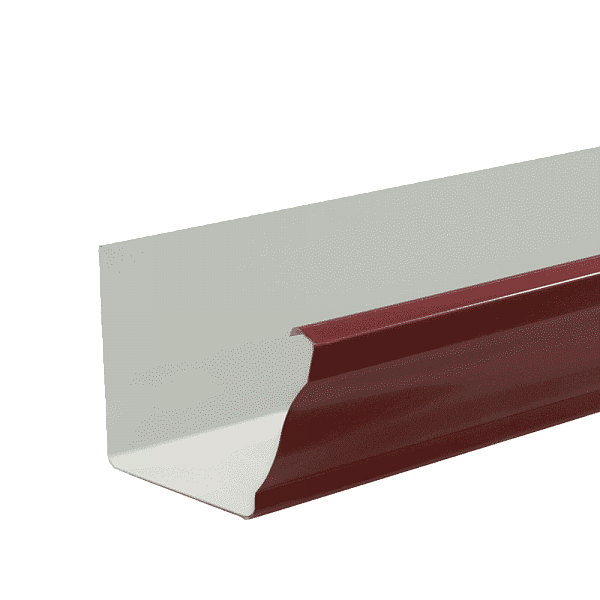 Желоб прямоугольный Optima 127 мм 3 м PE RAL 3005 красный